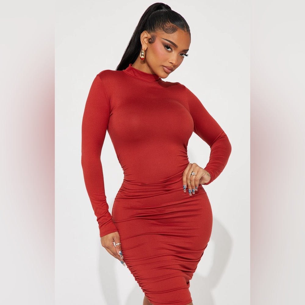 FASHION NOVA MARIELLA Mock Neck Dress